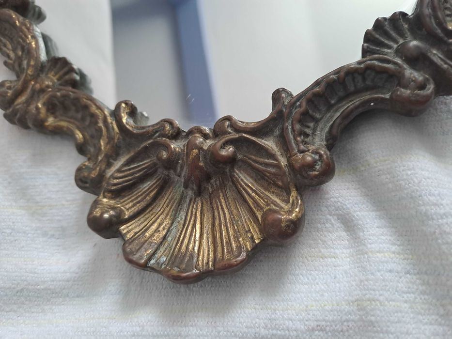 oglinda rama din bronz inaltime 45 cm