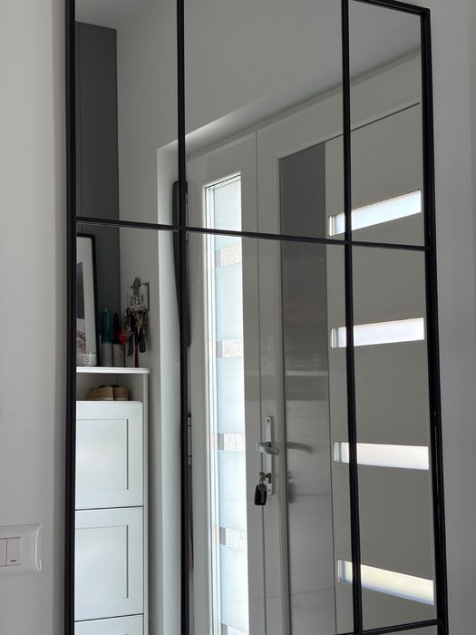 Oglinda neagra cu dungi 180x80