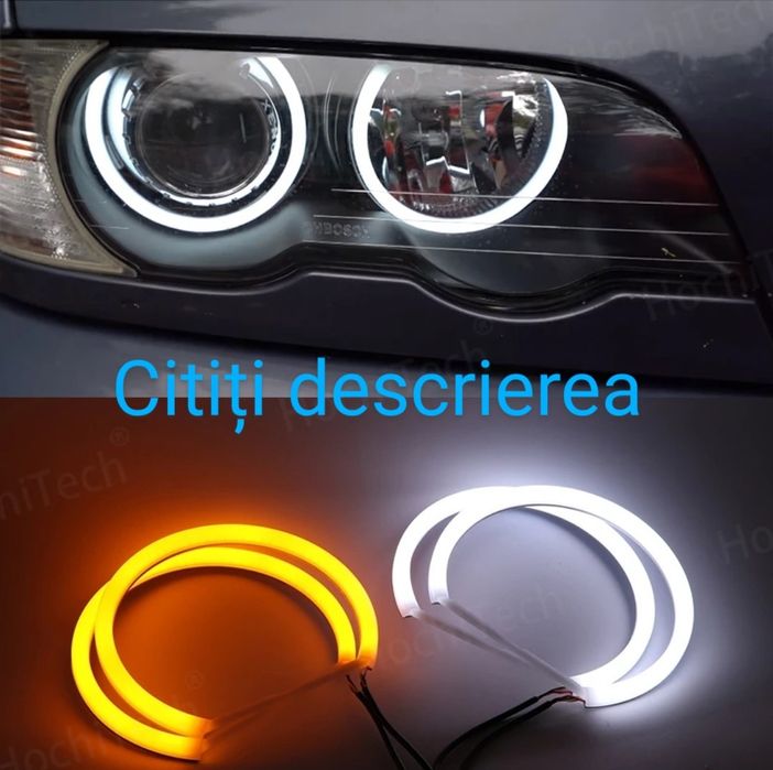 Transport gratuit Angel eyes cotton led cu semnalizare pentru BMW E46