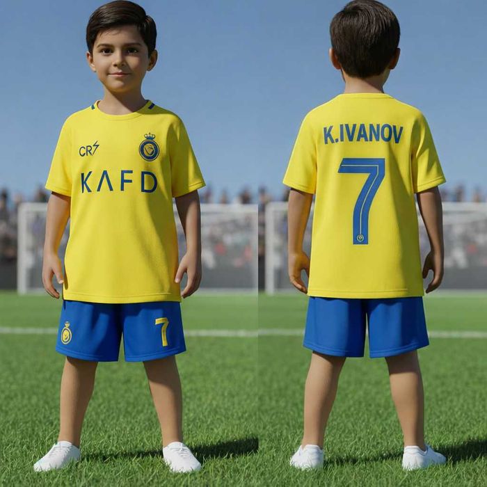 NEW! DRI-FIT екипи CR7 Ronaldo Роналдо AL NASSR! Име и НОМЕР по избор