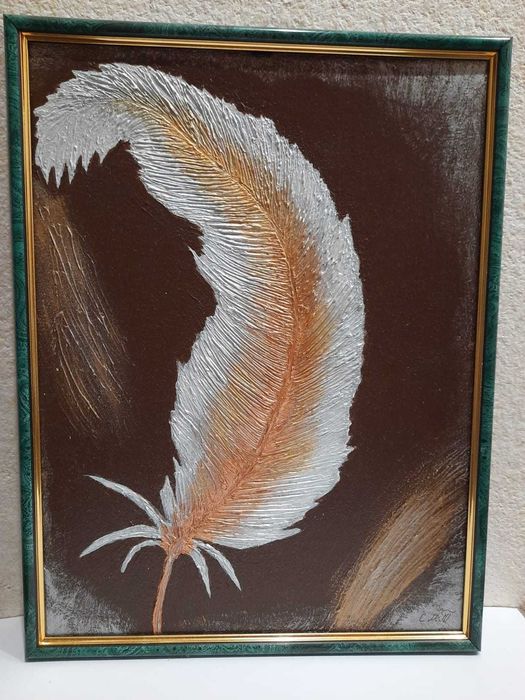 Интерьерная  картина "Перо" 30х40 см