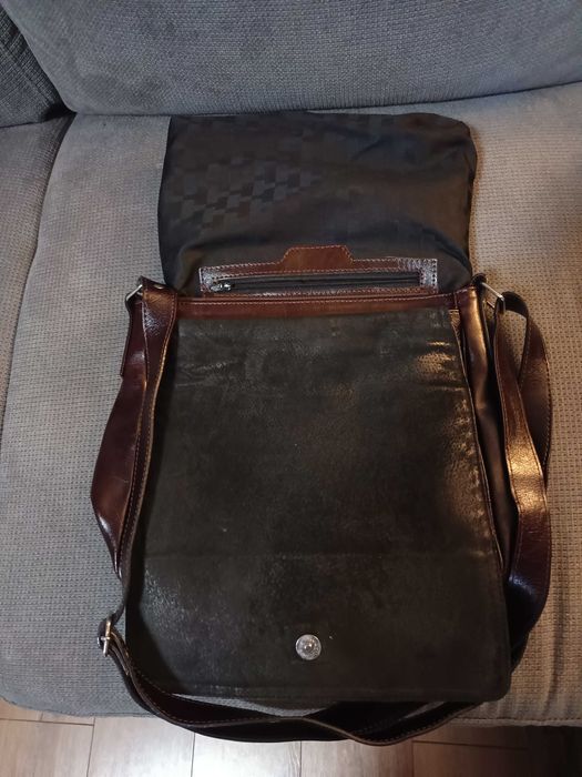 Geanta dama de umar din piele naturala vachetta crossbody coniac