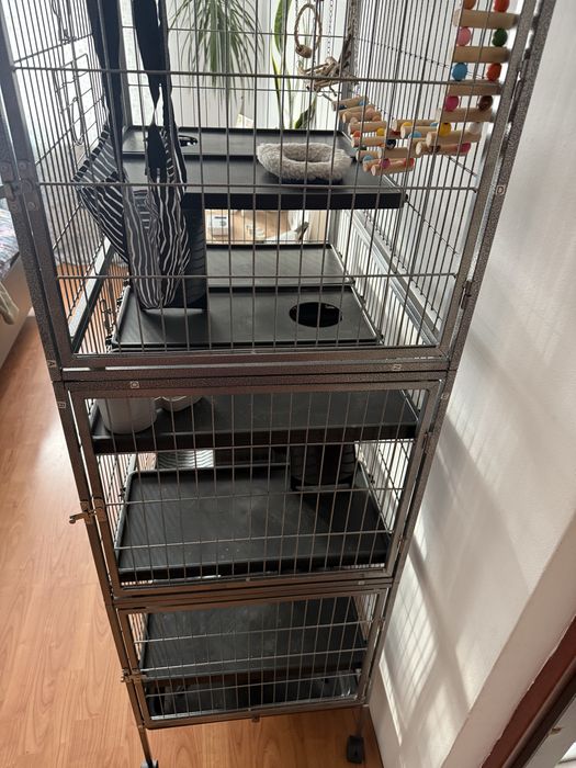 Vand cusca rozatoare PawHut, metal/Polipropilena, 80x52x159 cm