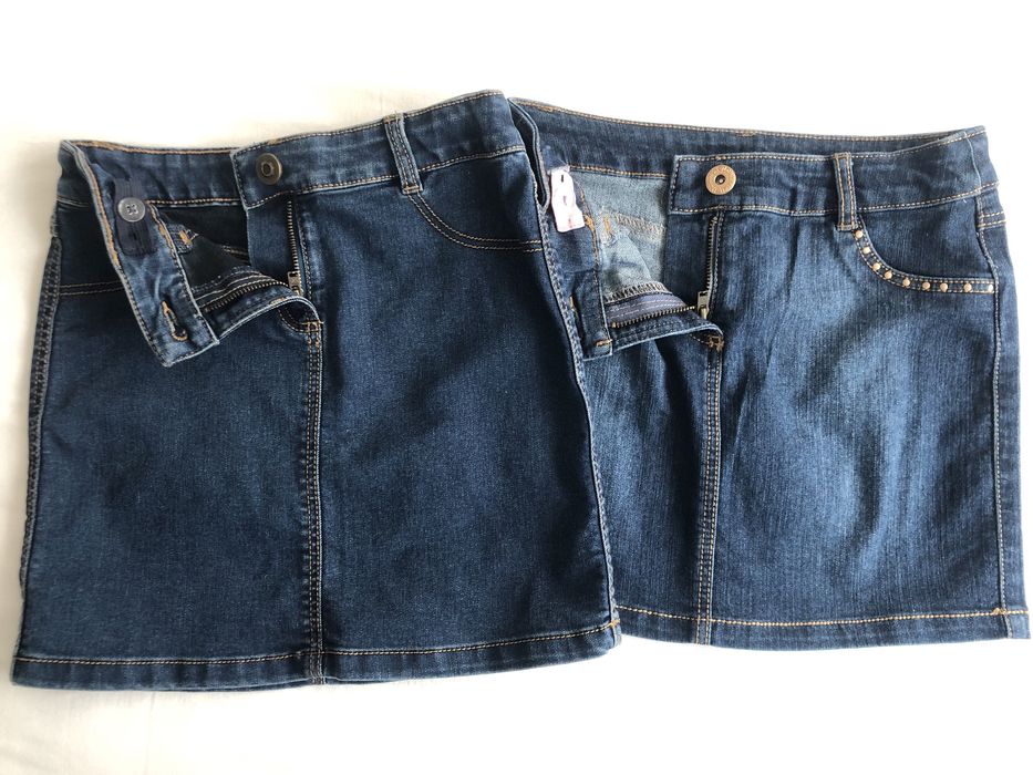 Детски дънкови поли размери 122/128-128/134 и дънков гащеризон 128/134