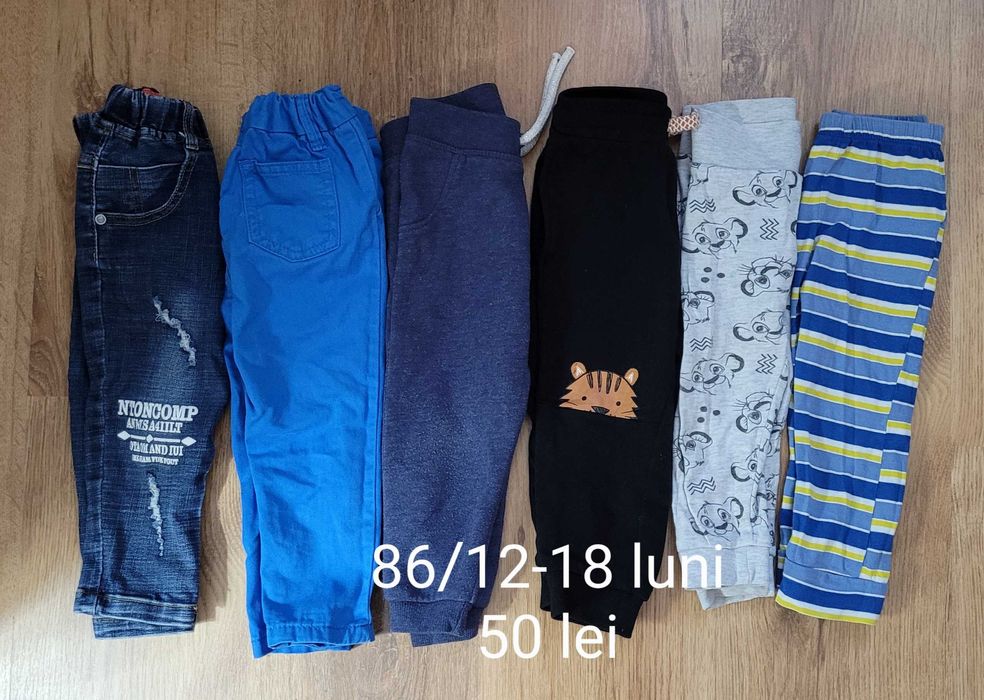 Loturi baieti marimea 86 sau 12-18 luni pantaloni bluze salopete etc