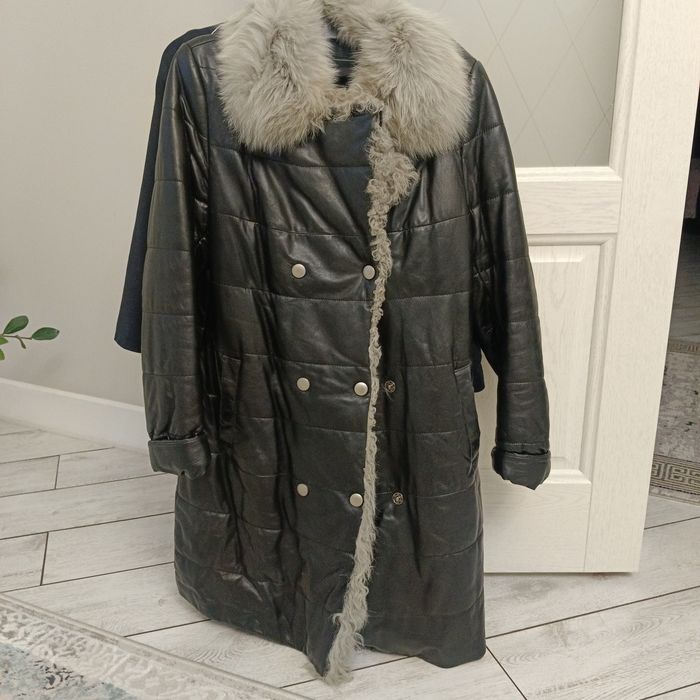 женская дубленка кожаная