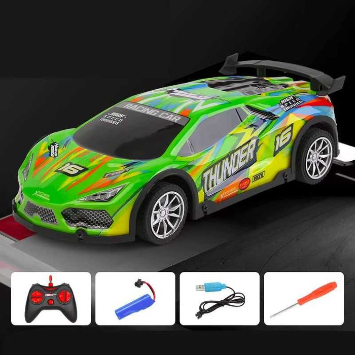 Дрифт количка с дистанционно управление AiJH, Зелена