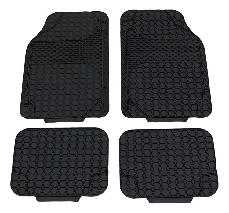 Универсални гумени Стелки за кола 4 броя - Черни.