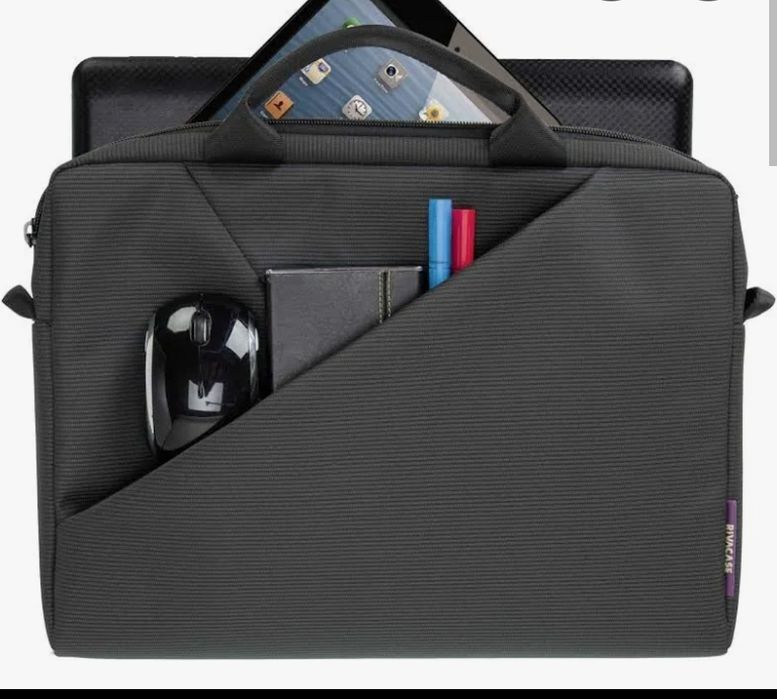 Geantă noua Laptop 14 15 15.6" RivaCase Slim  neagra Nefolosită Riva