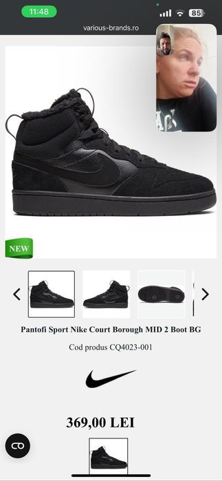 Nike Court Borough MID 2 gheate BG îmblănite