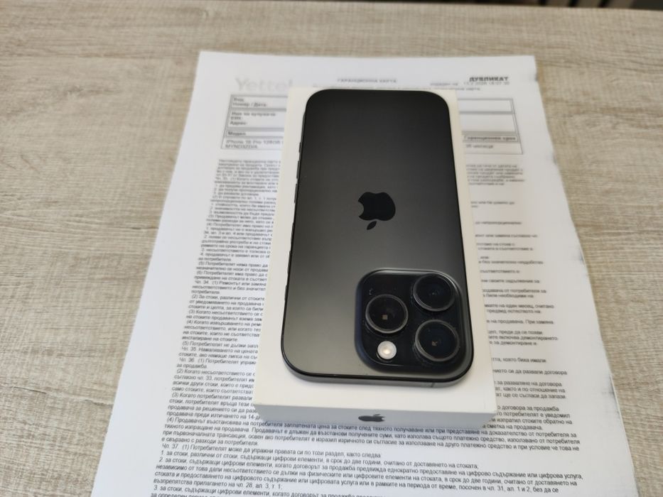 Apple iPhone 16 Pro 128GB Black 93% batt.  3г.Гаранция!