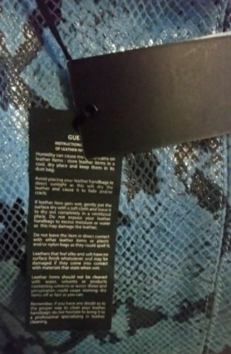 Geanta noua piele naturala GUESS LUXE piele sarpe