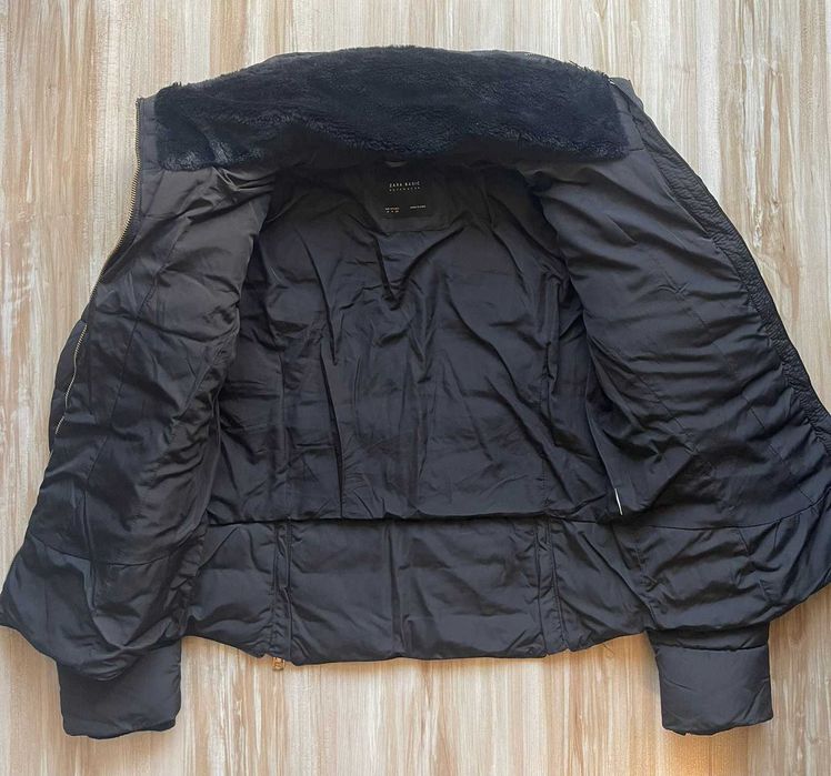 Geaca de iarna pentru femei, Zara, ca noua, marimea M, culoare neagra