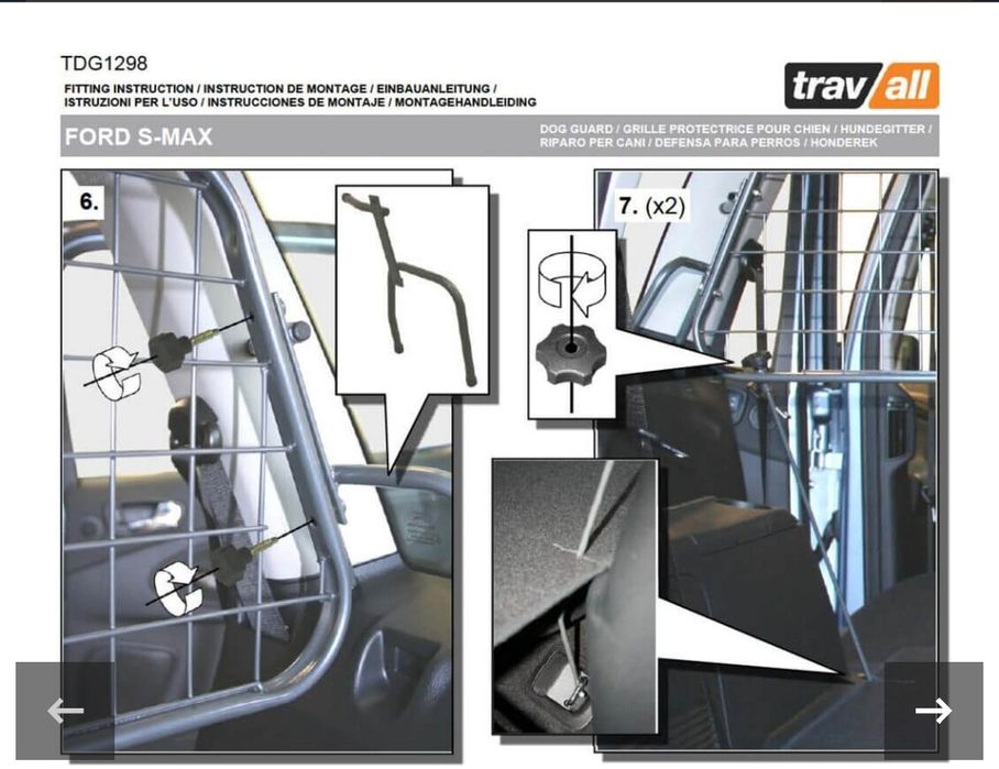 Separator portbagaj pentru Ford S-Max 2006-2015