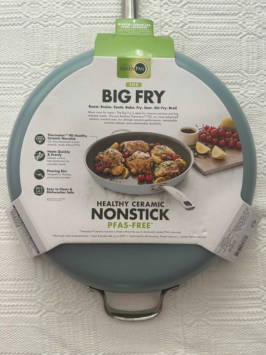 Тиган, керамично покритие, 35 см, GreenPan - Big Fry
