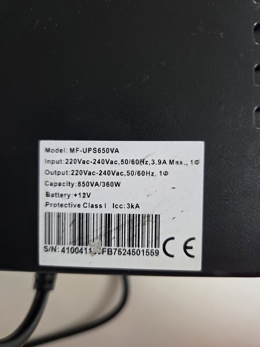 UPS MasterPower MF-UPS650VA