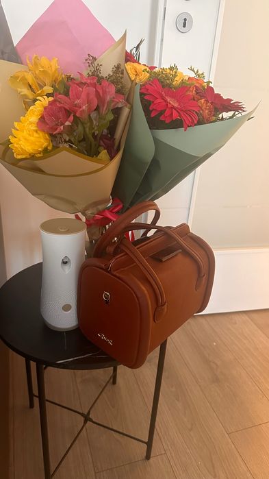 Poșetă imitație piele maro