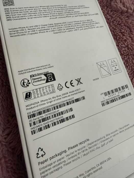 Iphone 17 AIR 256GB NOU Garantie si factura