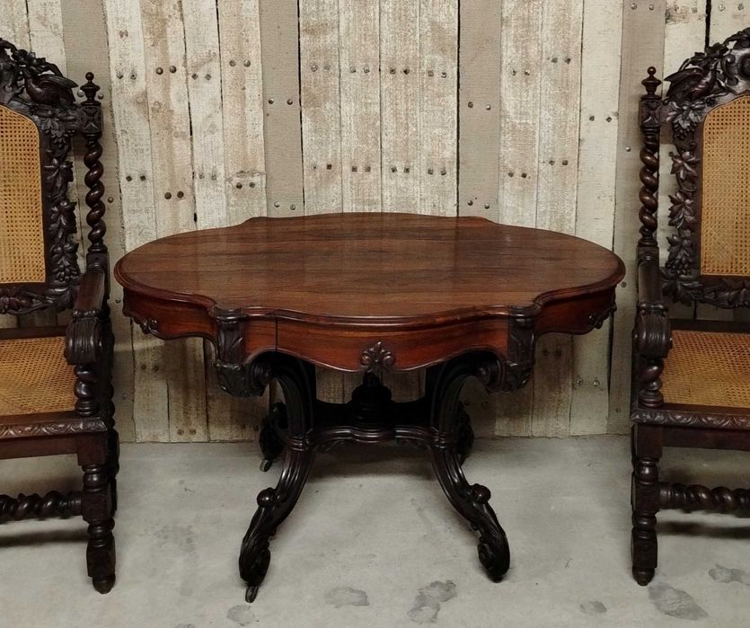 REDUCERE - Masa veche din lemn de mahon, Belgia