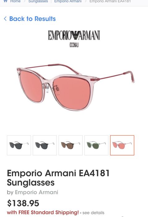 Нови очила Emporio Armani™ - Shiny Transparent Red