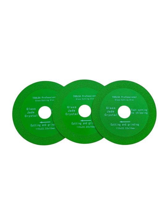 КОМБО СЕТ Диамантен диск за рязане на стъкло/керамика - 115мм - 3 броя
