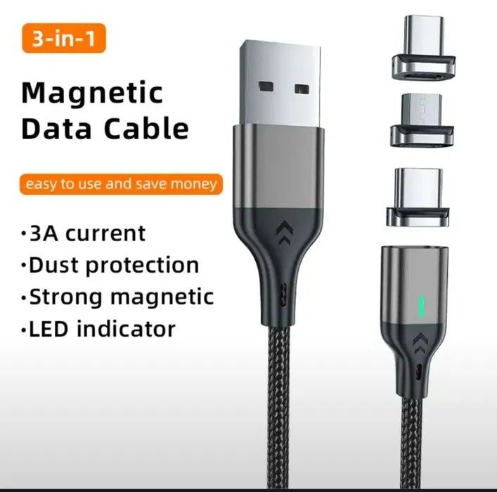 Кабель магнитный быстрая зарядка