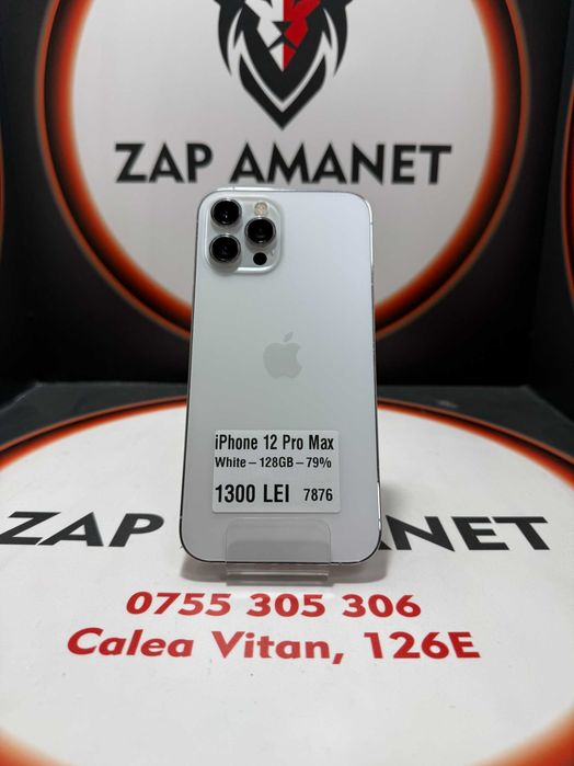 Zap Amanet Vitan - iPhone 12 Pro Max - White - 128Gb - 79%