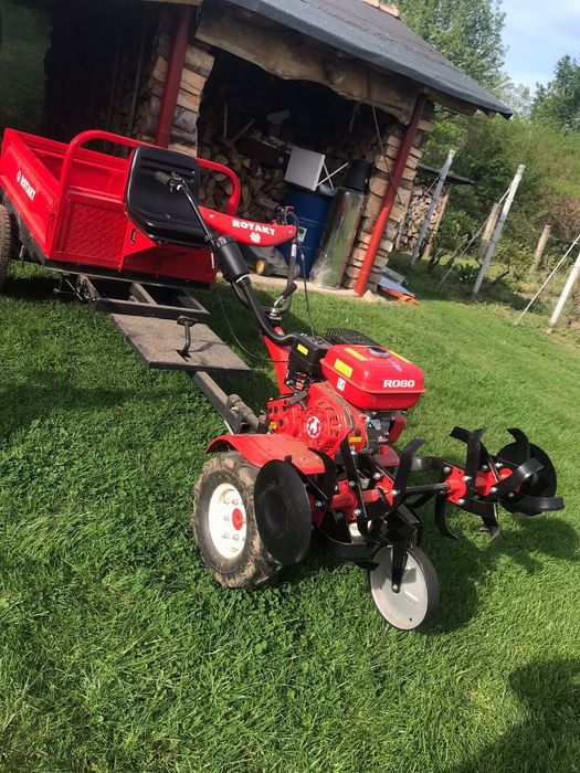 Motocultor nou,cu remorca si îngropator