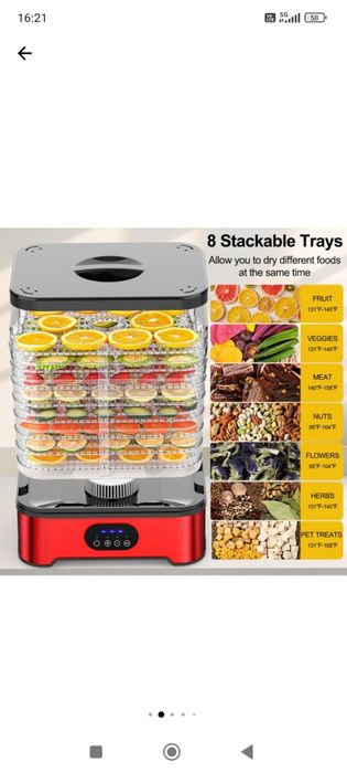 Deshidrator fructe legume etc nou