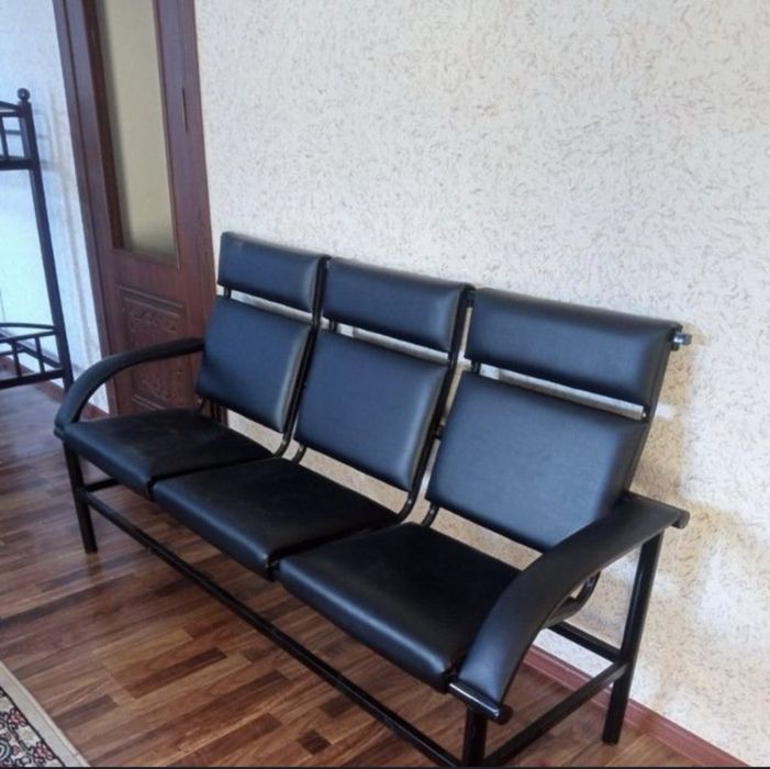 3 o‘rinli kutish kreslosi, ofis kutish stuli, metall kutish o‘rindig‘i