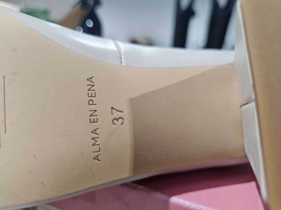Pantofi piele, toamna /primavara crem