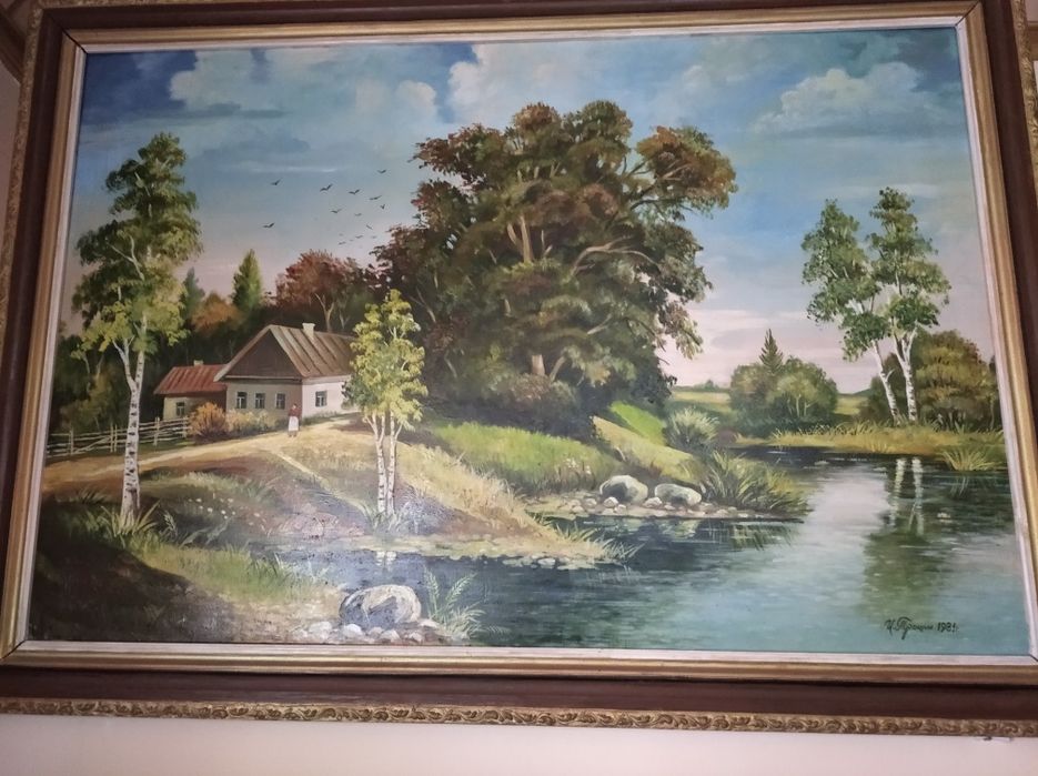 Картина маслом. Большая красивая.