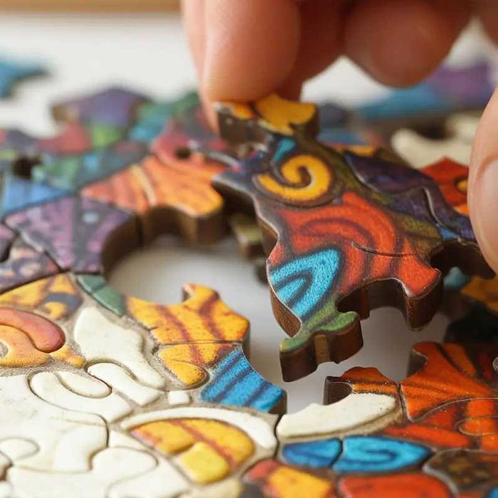 Дървен пъзел "Малко коте"