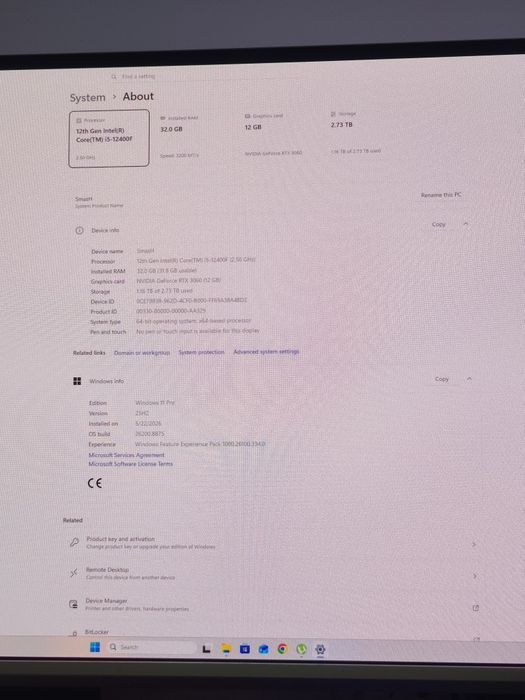 PC Gaming - RTX 3060 12GB, 32GB RAM, 3TB SSD