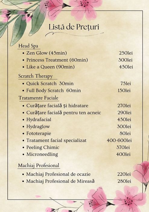 Tratamente Faciale 10% reducere