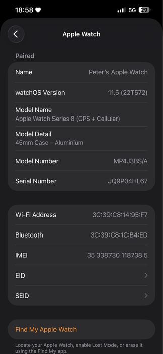 Apple Watch Series 8 45mm + каишки