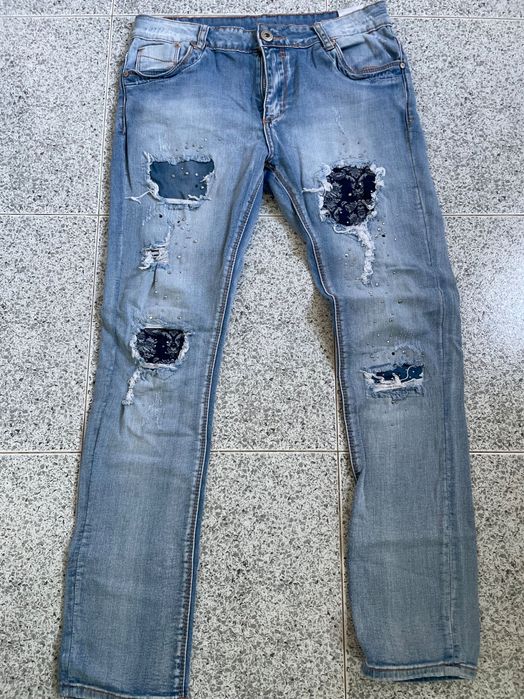 Дънки летни на кръпки