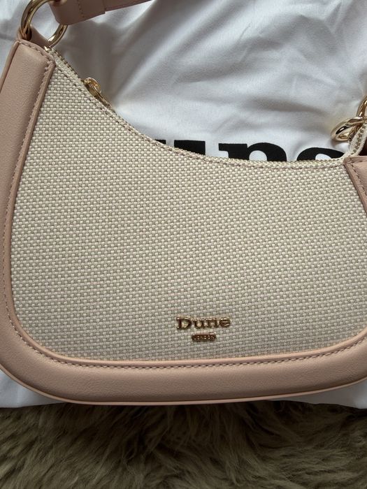 Малка нова дамска чанта Dune London, бледо розова, допълнитвлна дръжка