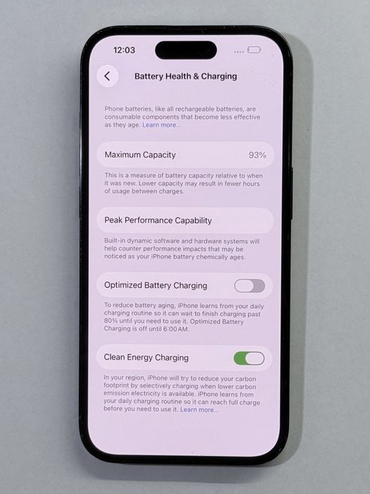 iPhone 14 Pro Black 256GB 93% battery