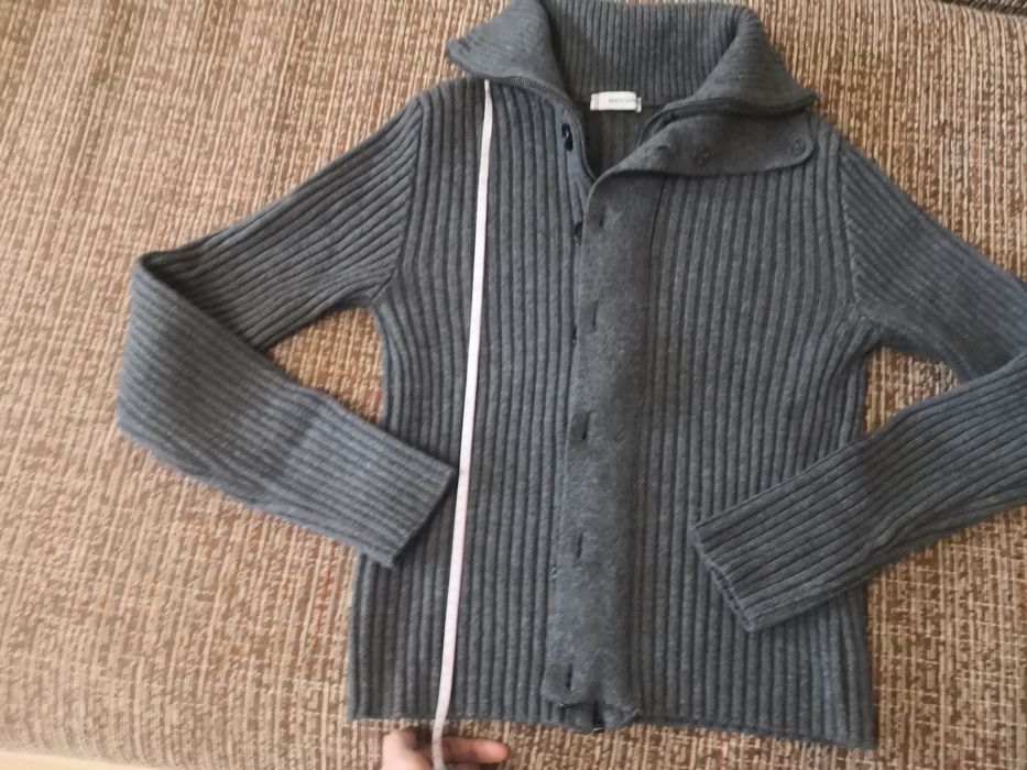 Jacheta cu fermoar lana 100%