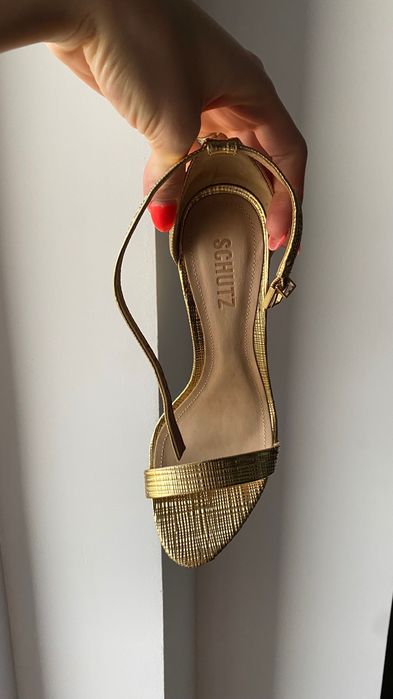 Schutz sandale 100mm finish auriu