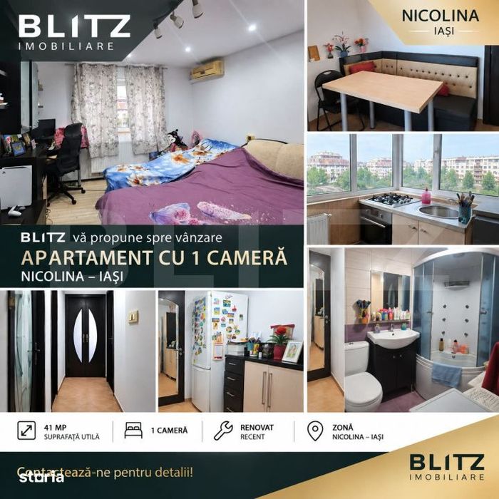 Blitz va propune spre vanzare – Apartament cu 1 camera, Nicolina — fotografia 1