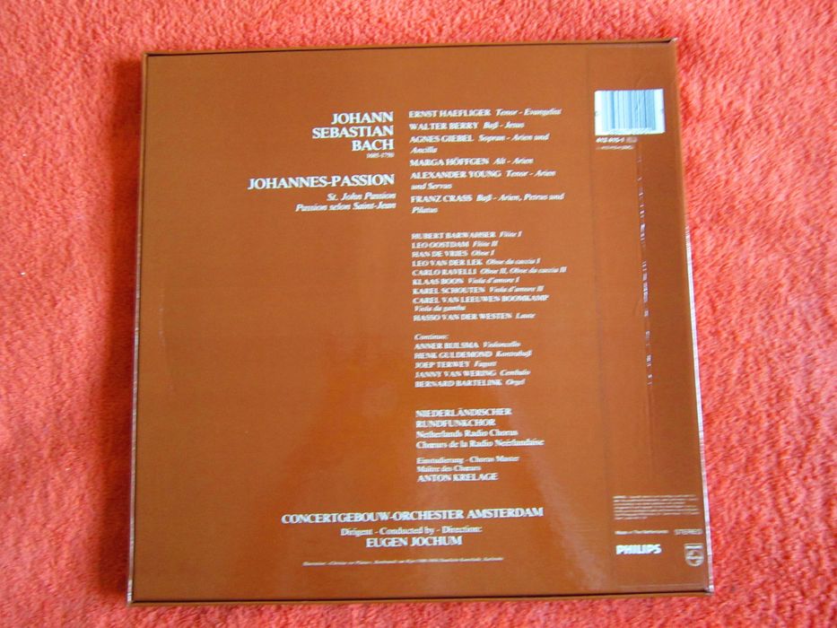 rar Eugen Jochum Bach Patimile după Ioan box 3xLP ,impecabil Germany