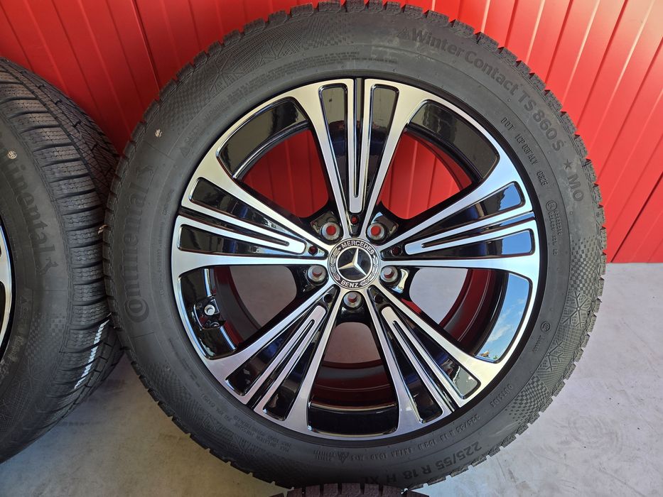 Jante Mercedes Clasa E  W214 cu Anvelope iarna Continental  225/55/18 dot 2025