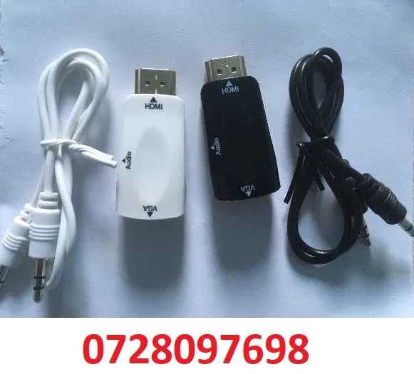Adaptor de la HDMI la VGA cu sunet