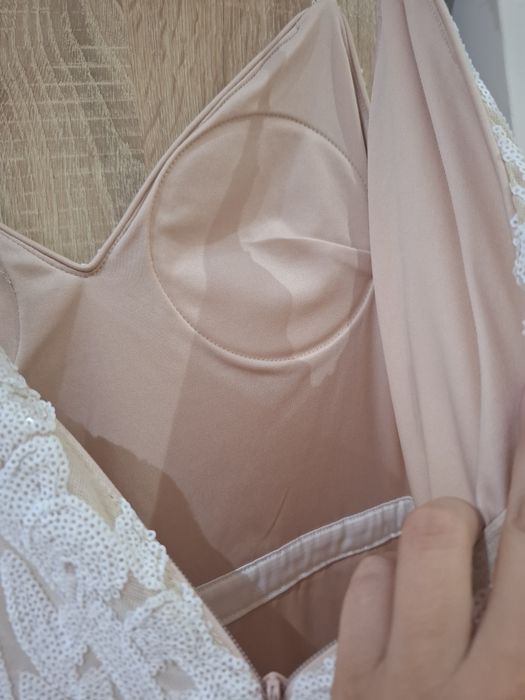 Официална лукс дълга рокля с пайети Л р-р