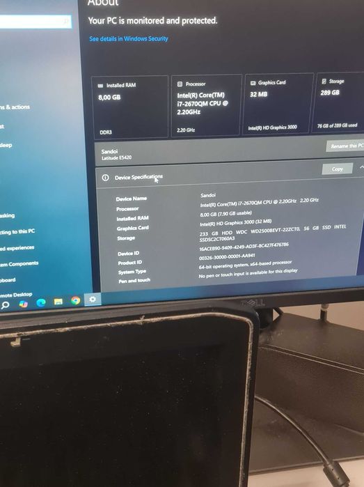 Laptop Notebook Dell Latitude E5420 display spart i7 2670qm si Dell Inspiron N7110 defect
