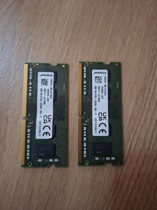 Vand RAMI Kingston 16 GB DDR4 Dual Channel  Frecventa 3200MHz ca noi ofer orice proba test ,prețul este fix ,nu este negociabil.