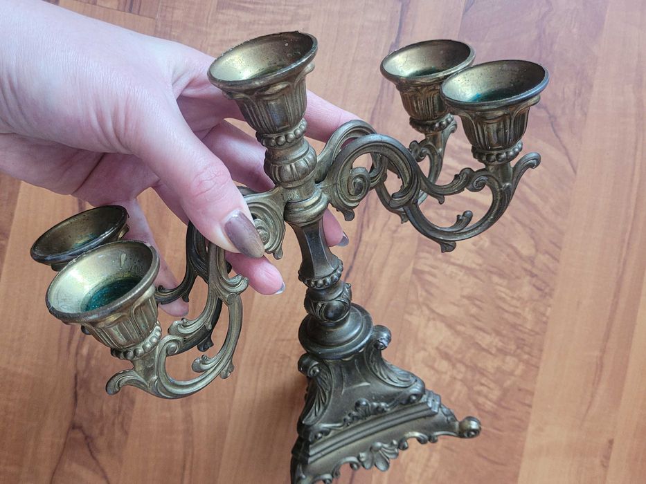 Месингов свещник - 5-раменен