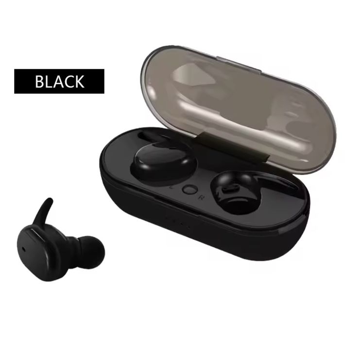 Casti wireless alb negru